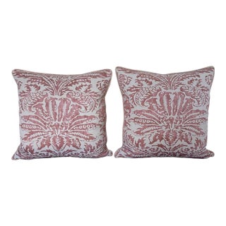 Pair of Fortuny-Style Textiles Pillows For Sale