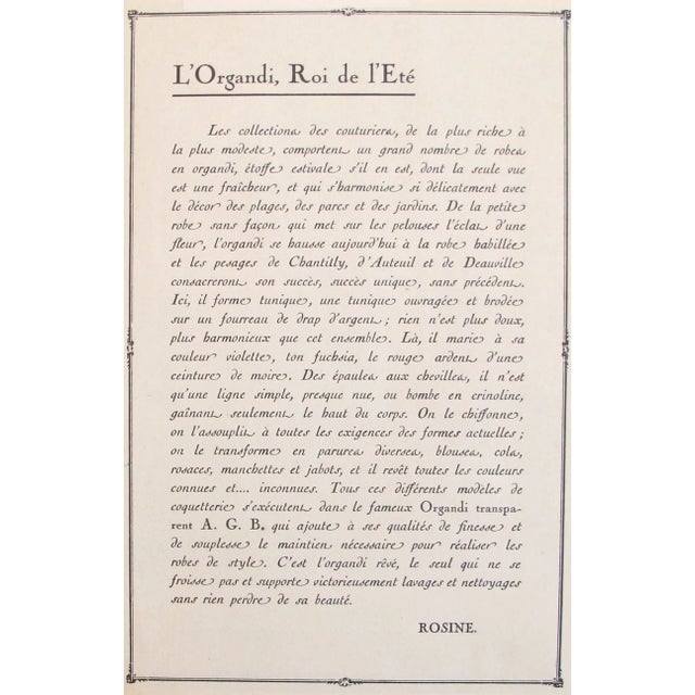 Summer Fashion 1920's French Art Deco Fashion Poster For Sale - Image 4 of 4