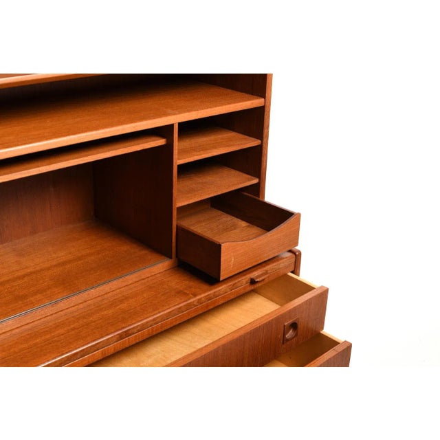 Mid-Century Danish Secretaire in Teak For Sale - Image 6 of 9