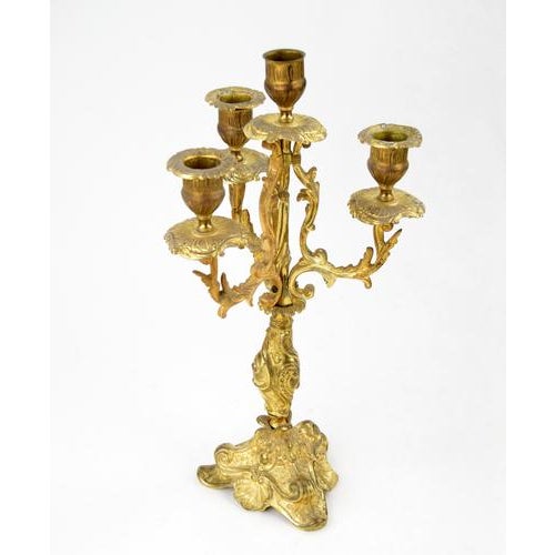 Late 19th Century Brass Candelabra For Sale - Image 3 of 4