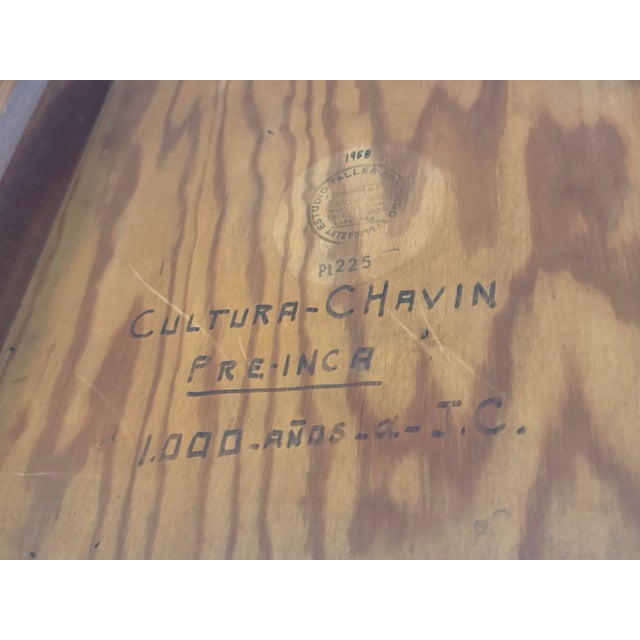 Chavín Culture Peruvian Tooled Leather Table Bench For Sale In San Francisco - Image 6 of 12