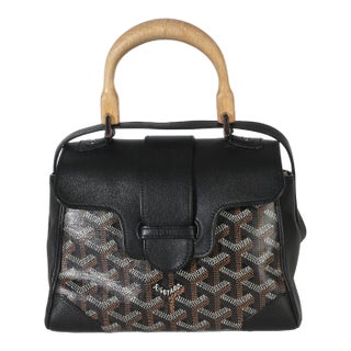 Black Goyardine Canvas Saigon Souple Mini For Sale