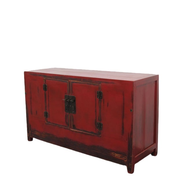 Late 19th Century Red Gansu Sideboard For Sale - Image 4 of 9