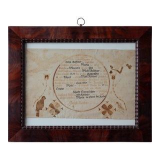 Fraktur Birth and Baptism Certificate Moses Kelchner, Northampton Co., 1834 For Sale