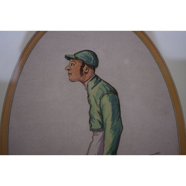 g.a. Baird Jockey C1887 Watercolour by Astor For Sale - Image 4 of 4