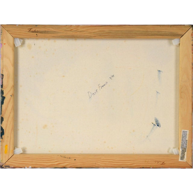 Rainbow Crackle - Abstract Expressionist Composition in Acrylic on Canvas by Charles David Francis For Sale - Image 10 of 11