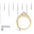 10K Yellow Gold Twisted Shank 1/10 Cttw Diamond Composite Halo Engagement Ring (I-J Color, I3 Clarity) - Size 6 For Sale In New York - Image 6 of 6
