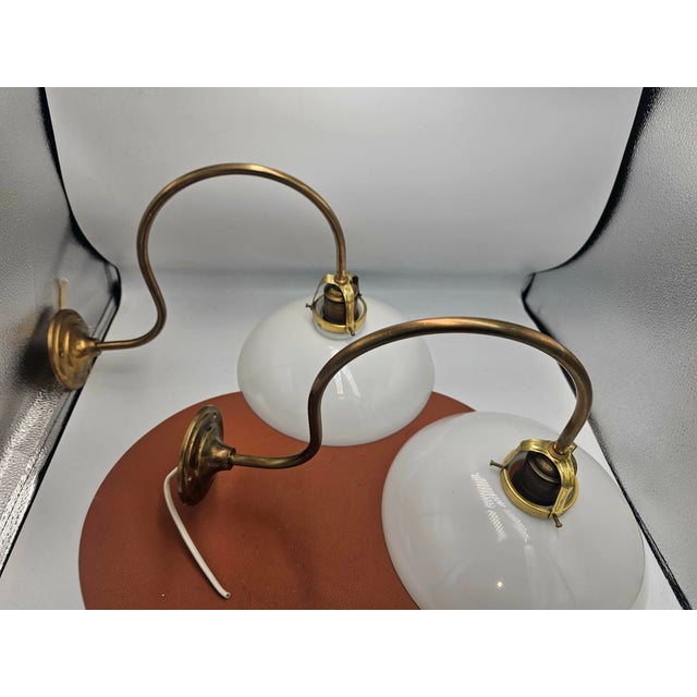 Art Deco Brass and Glass Wall Lamp, 1920s For Sale - Image 10 of 10