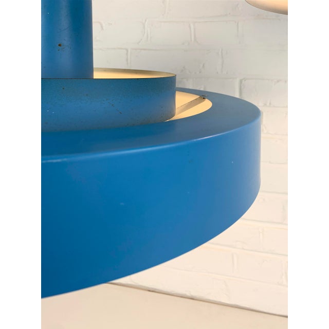 Blue Equator Pendant Lamps by Jo Hammerborg for Fog & Mørup, 1968, Set of 2 For Sale - Image 9 of 16