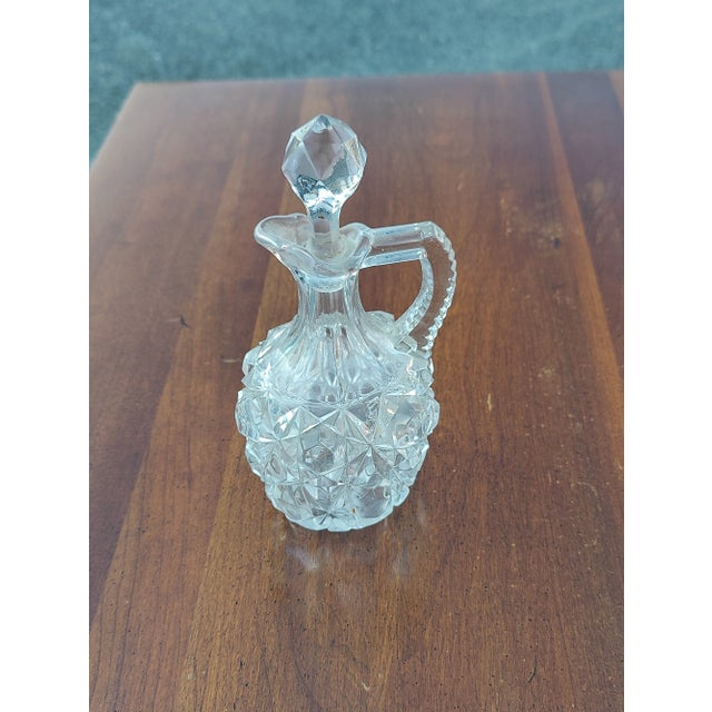 Traditional Vintage Oil Cruet With Glass Stopper For Sale - Image 3 of 5