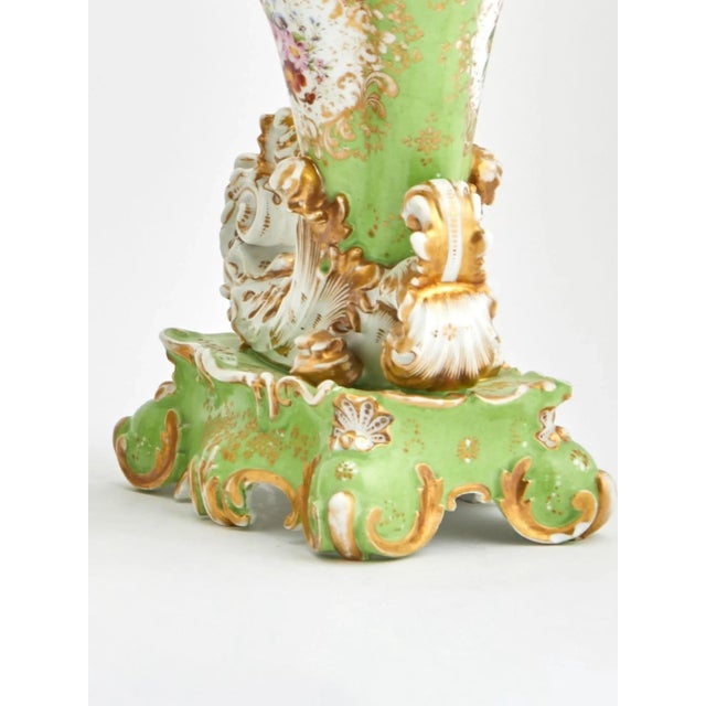 Green 19th-Century Decorative Garniture Vases by Renowned Maker Jacob Petit For Sale - Image 8 of 11