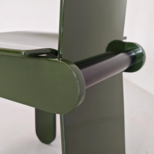 Forest Green Vintage English Green Lacquered Chairs by Carlo Scarpa for Gavina, 1970s, Set of 4 For Sale - Image 8 of 18