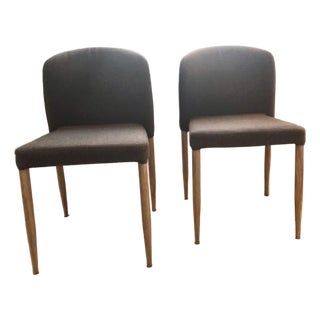 Mid-Century Modern Style Upholstered Dining Chairs - Set of 2 For Sale