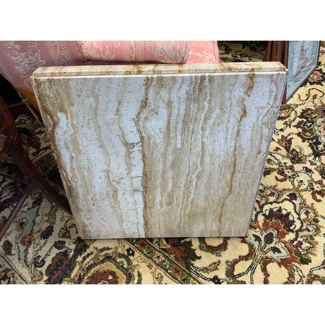 20th Century Travertine Side Table For Sale - Image 4 of 12