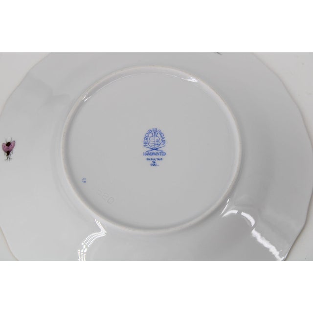 2000 - 2009 Herend Rothchild Bird Rimmed Soup Bowl Never Used For Sale - Image 5 of 5