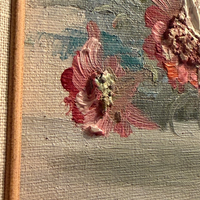 Vintage Impasto Floral Oil Painting on Canvas, Signed "A. Sweeting" For Sale - Image 15 of 16