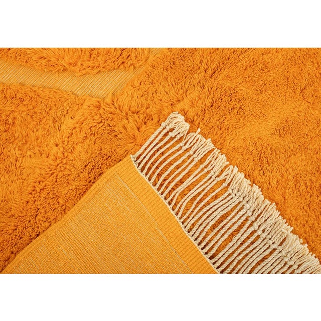 Ombré Abstract Geometric Hand-Knotted Wool Rug | 9'10" X 6'6" | One of a Kind For Sale - Image 9 of 9