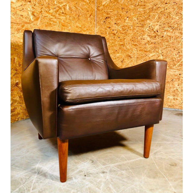 Animal Skin Vintage Danish Leather Lounge Chair by Georg Thams, 1960s For Sale - Image 7 of 13