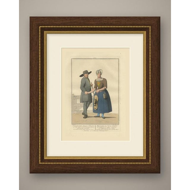 This is an original antique copper engraving with hand coloring, numbered "n°. 23" above the image and titled in dutch...