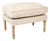 Louis Cushion Ottoman - Linen / Natural Oak Frame For Sale