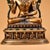 Metal Vintage Gilt Bronze Seated Buddha Statue With Polychrome Accents and Figural Base For Sale - Image 7 of 9