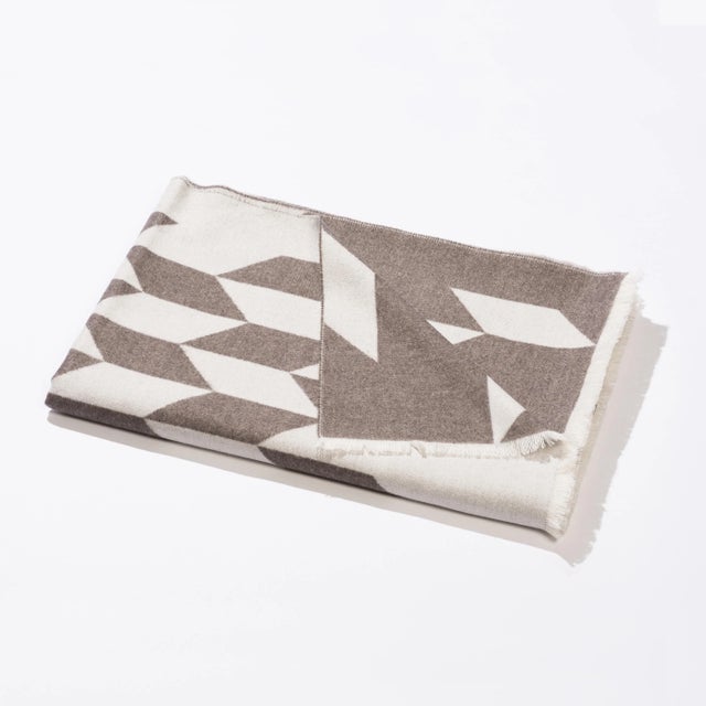 Contemporary Winter Leaves Throw Blanket by Catharina Mende For Sale - Image 3 of 4