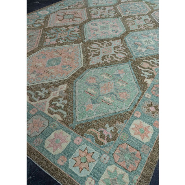 Turkish Turkish Oushak Rug 10'2" x 14'9" #20035 For Sale - Image 3 of 8