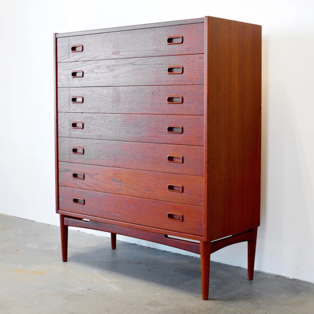 Mogens Kold Danish Teak 7 Drawer Dresser Designed by Arne Hovmand-Olsen For Sale In Boston - Image 6 of 14
