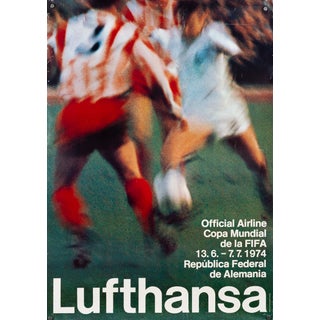 Lufthansa Fifa World Cup Poster, 1974 For Sale