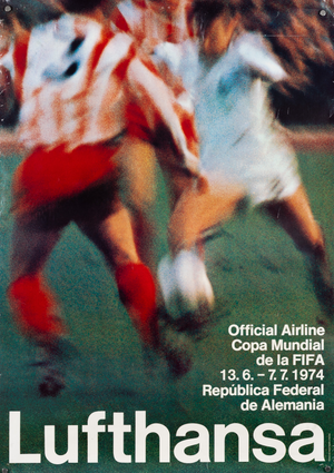 Lufthansa Fifa World Cup Poster, 1974
