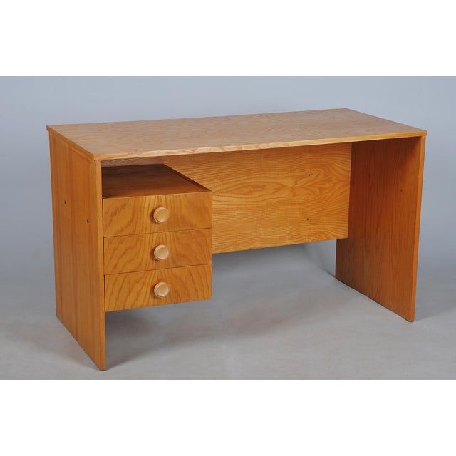 Mid-Century Writing Desk in Oak Veneer, Czech, 1960s For Sale - Image 10 of 10
