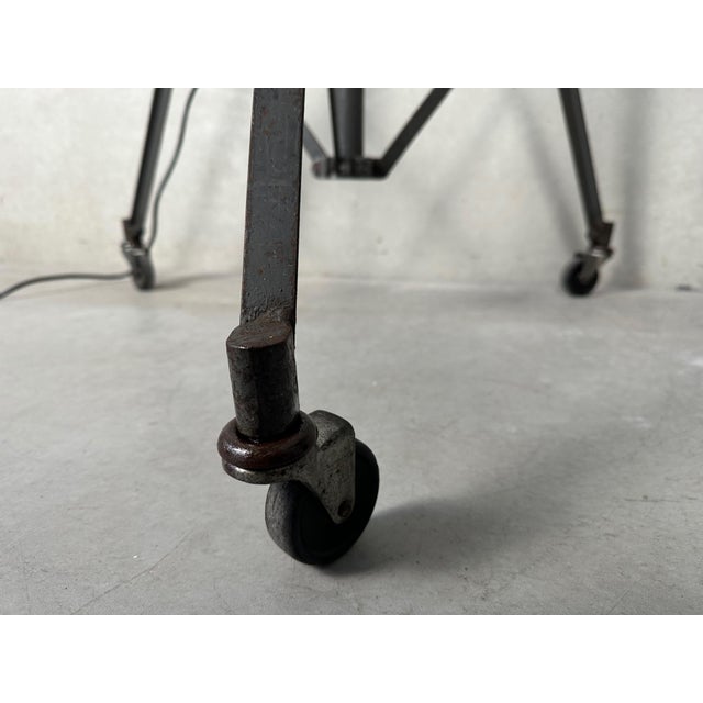 Vintage Industrial Theater Spot on Tripod from Cremer Paris For Sale - Image 10 of 14