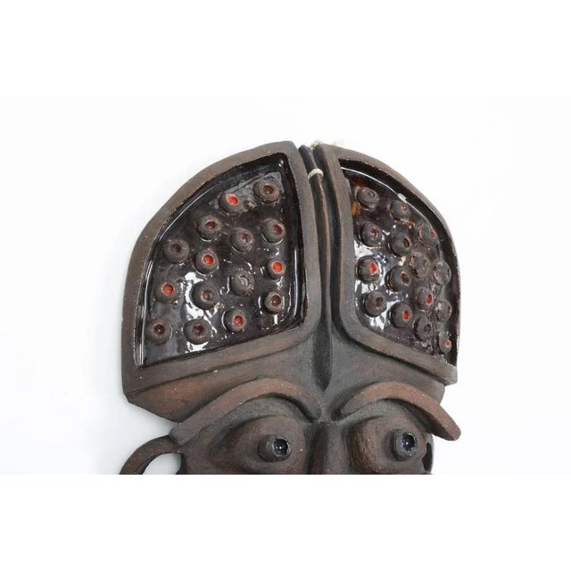 1950s Vintage African Wall Mask, 1950s For Sale - Image 5 of 10