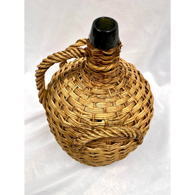 Early 20th Century Wicker Wrapped German Demijohn Bottle For Sale - Image 4 of 13