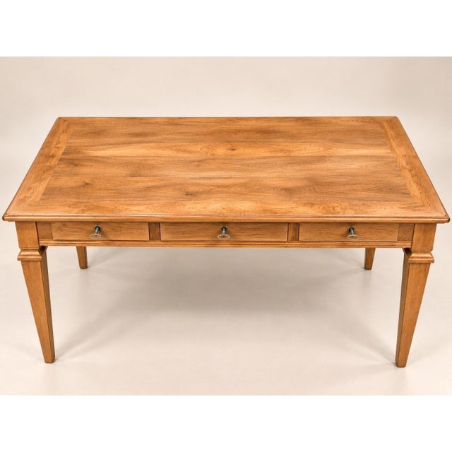 Louis XVI Style Oak and Veneer Desk, 1950s For Sale - Image 3 of 5