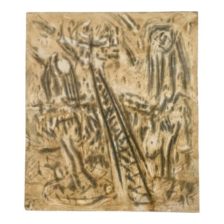 Contemporary Original Peter Duncan Abstract Encaustic Painting Signed “The Narrow Way” For Sale