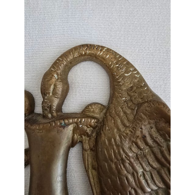 19th Century Antique 19th Century Brass Ho-Ho Bird Doorstop For Sale - Image 5 of 12
