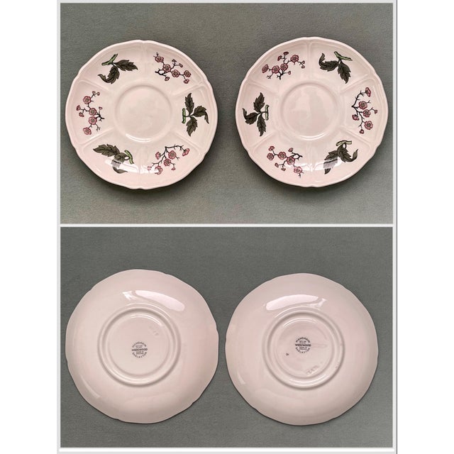 Traditional Vintage “Mandarin” Floral Wedgwood China Plates- Set of 9 For Sale - Image 3 of 10