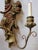 Opposing Pair of Polychrome Hand Carved Wood and Iron Monkey Wall Sconces C 1920 For Sale - Image 9 of 16