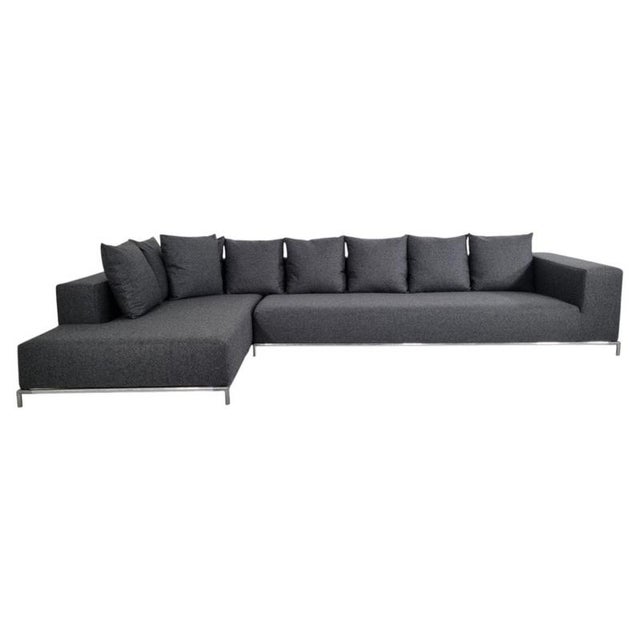 Antonio Citterio George Large L-Shaped Sectional Sofa in Charcoal by Antonio Citterio for B&B Italia For Sale - Image 4 of 7