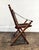 Vintage 1970s Faux Bamboo and Leather Folding Chair For Sale - Image 4 of 9