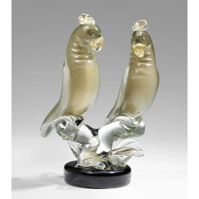 1960s Glass Parrots Sculpture by Alfredo Barbini, 1950 For Sale - Image 5 of 9