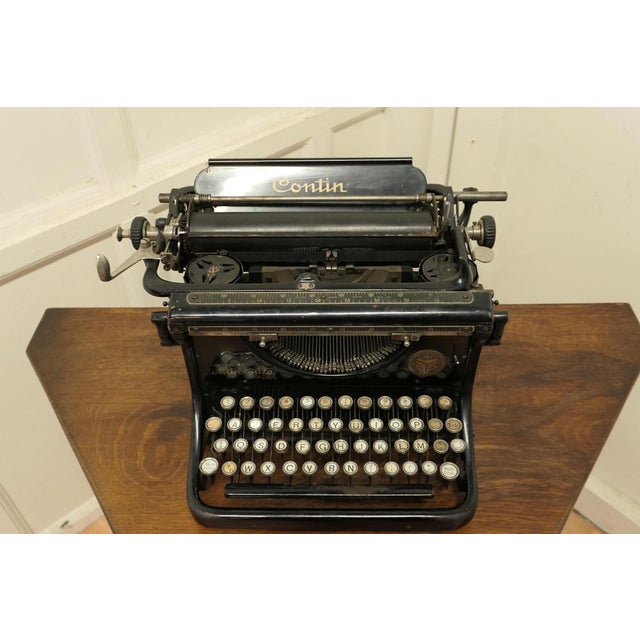 Vintage French Typewriter from Contin, 1940s For Sale - Image 4 of 8