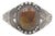 Vintage Southwestern Native American Style Petrified Wood Sterling Silver Cuff Bracelet For Sale