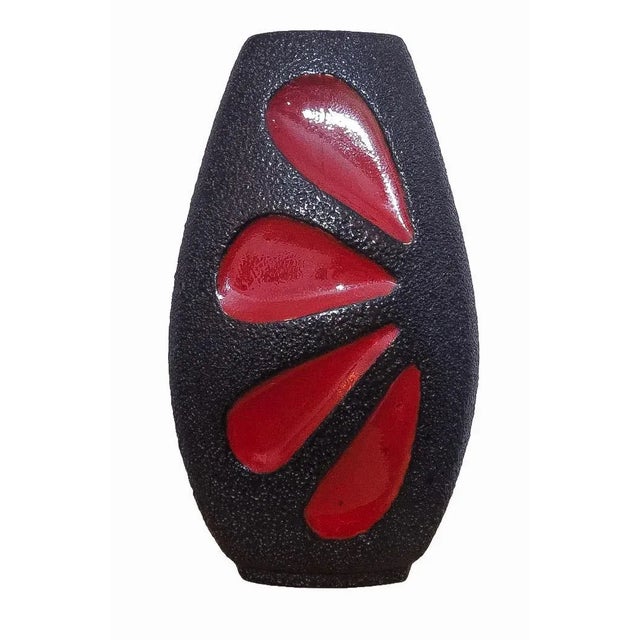 West German Fat Lava Pottery Vase from ES Emons & Söhne, 1970s For Sale - Image 4 of 4
