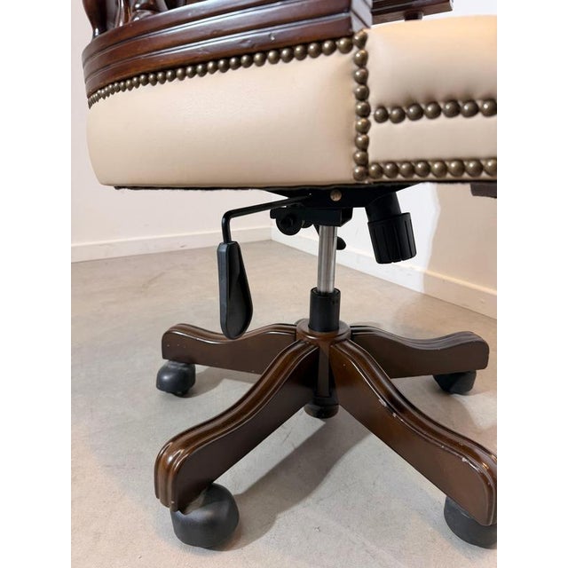 Captain Desk Chair in Mahogany For Sale - Image 8 of 10