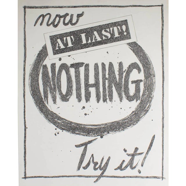 A graphite drawing by the American artist James Spencer Russell (1915-2000). This meticulous drawing depicts the phrase...