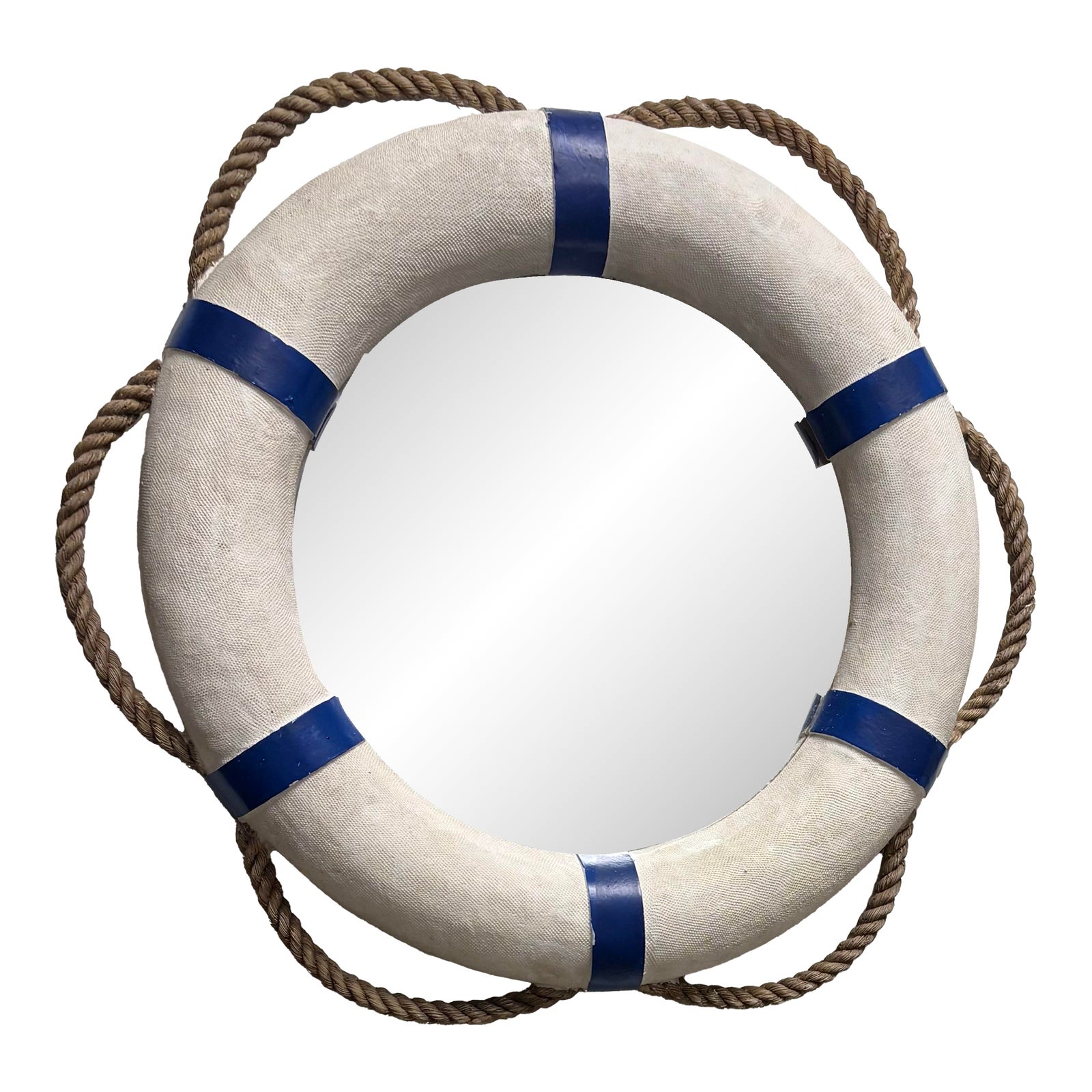 Nautical Life Preserver Mirror Coastal Rope Wall Mirror | Beach House ...