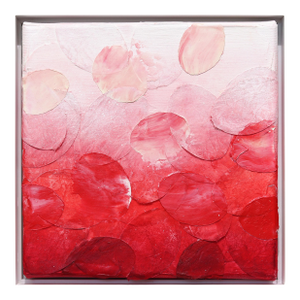 Eternal Bloom - Vibrant Red Pink Tone Textured Abstract Original Artwork by Frederic Paul