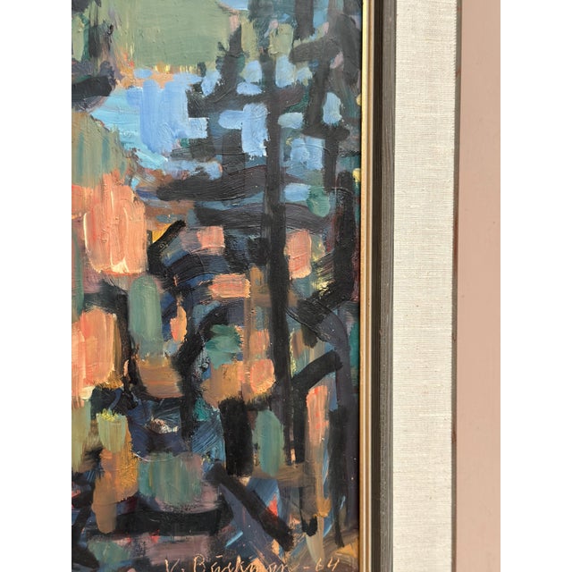 Plastic Vidar Bäckman, Frösön, Östersund, 1964, Acrylic, Framed For Sale - Image 7 of 18